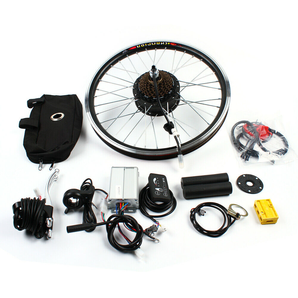 Fichiouy 20'' E-Bike Rear Wheel Motor Hub Electric Bicycle Motor Conversion Kit 36V 250W