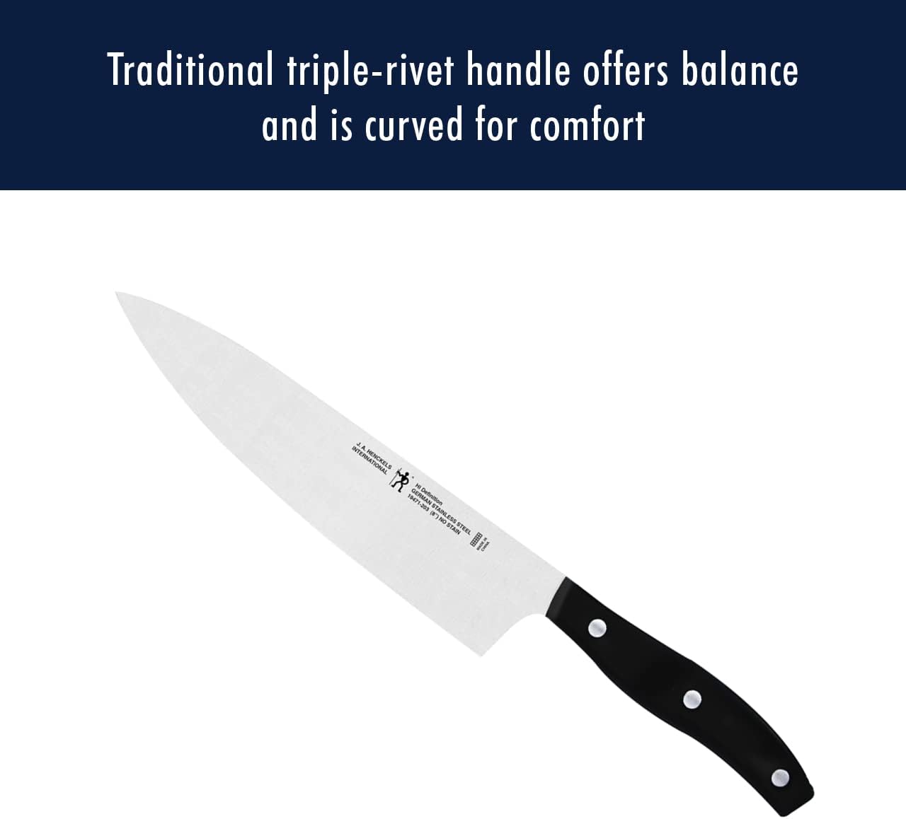HENCKELS Definition 20-Piece Self-Sharpening Knife Block Set for Paring, Boning, Santoku, Chefs, Carving, Kitchen Shears, German Engineered Informed by 100+ Years of Mastery, Brown, Black, Silver
