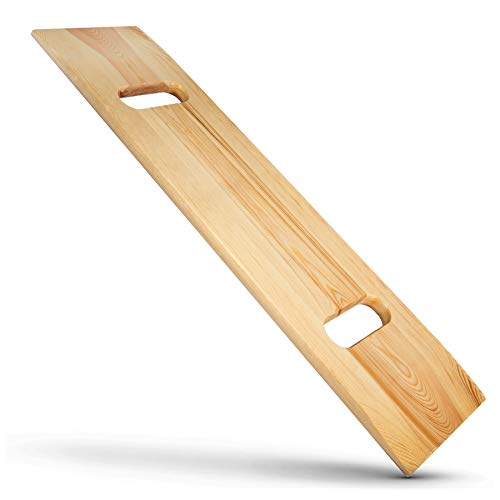 DMI Transfer and Slide Board, FSA Eligible, Made of Heavy-Duty Wood for Patient, Senior and Handicap Move Assist and Slide Transfers, Holds up to 440 Pounds,2 Cut Out Handles, 30 x 8 x 1 (Pack of 10)