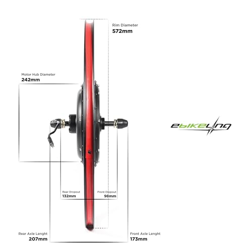 eBikeling Ebike Conversion Kit 48V 1200W, 26" Rear Waterproof Electric Bike Conversion Kit, Add On Electric Bike Kit, Transform Your Bicycle with High-Performance E-Bike Technology