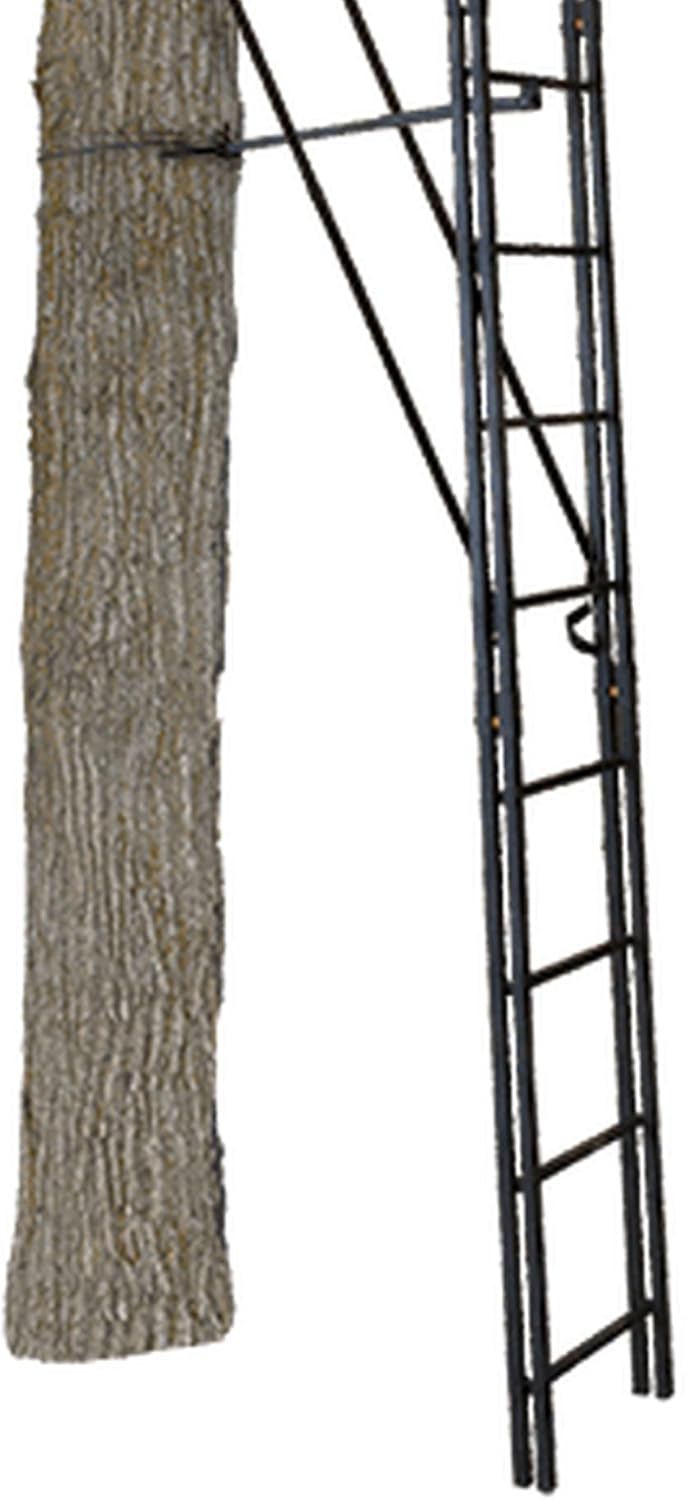 Muddy The Skybox Deluxe 20-Foot Tall 1 Person Hunting Deer Ladder Tree Stand with Flip-Up Adjustable Shooting Rail and Flex-Tek Seat, Black (2 Pack)