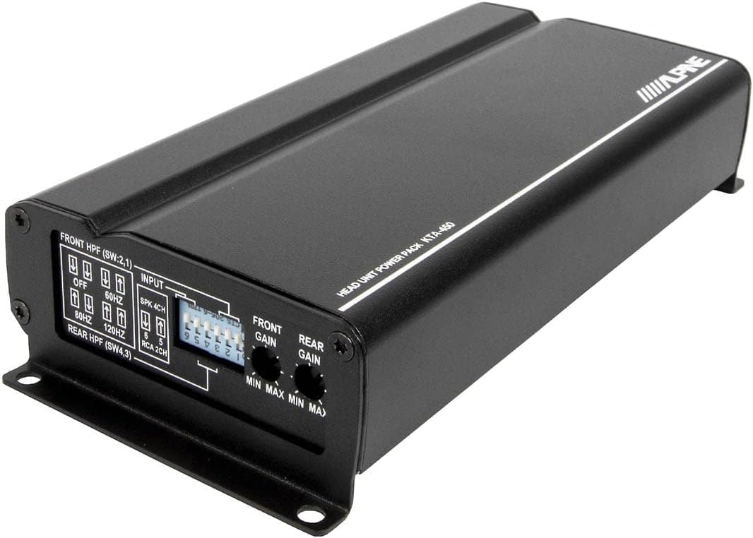 Alpine iLX-W650 Receiver Compatible with CarPlay and Android Auto - Includes KTA-450 4-Channel Power Pack Amp