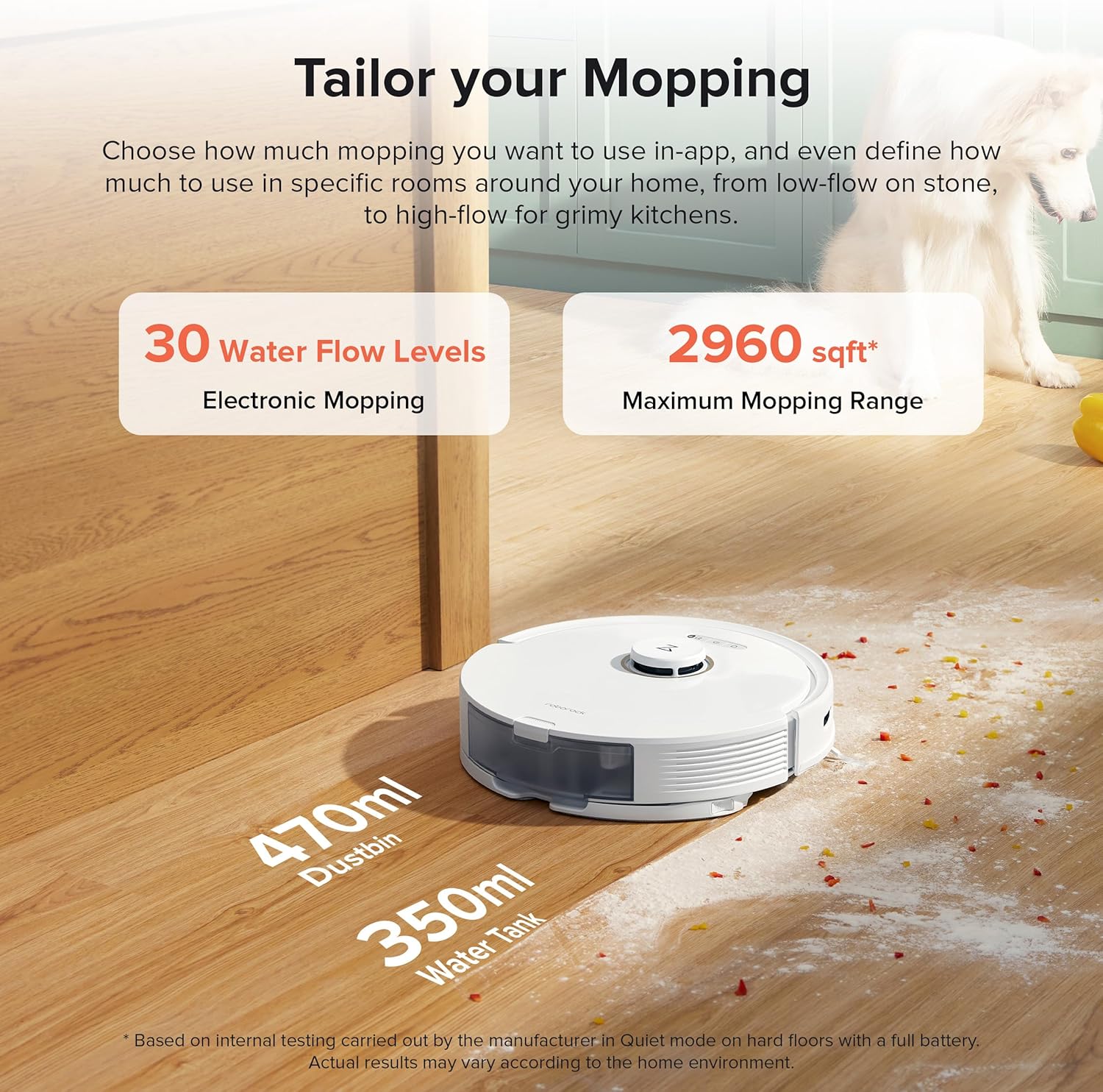 roborock Q8 Max+ Robot Vacuum and Mop with Cleaning Solution Bundle, Self-Emptying, White