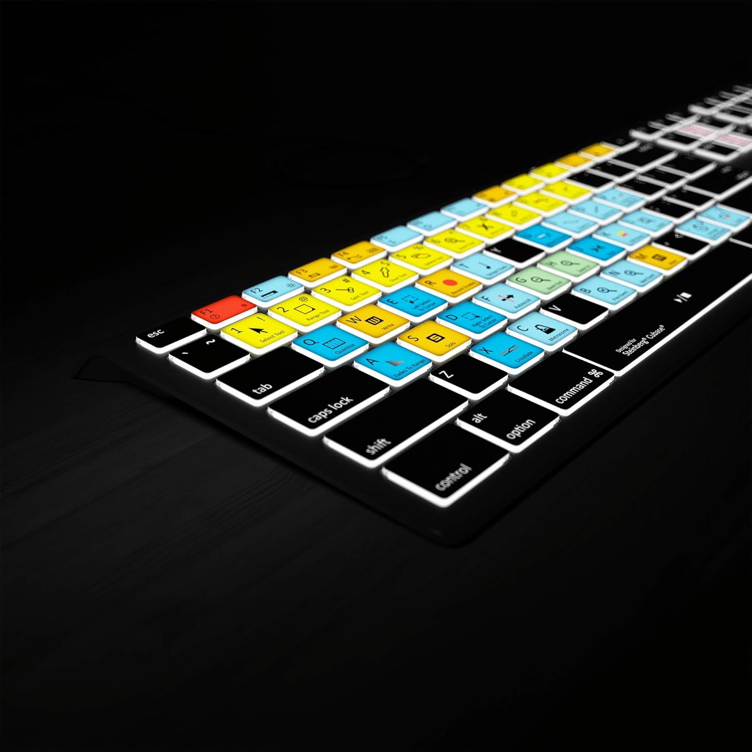 Keyboard Designed for Steinberg&rsquo;s Cubase for Mac | Fully Backlit Shortcut Keyboard with Cubase Shortcuts | Edit Faster