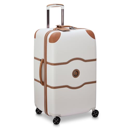 DELSEY PARIS Chatelet Air 2.0 Hardside Luggage with Spinner Wheels, Angora, Checked-Large 28 Inch