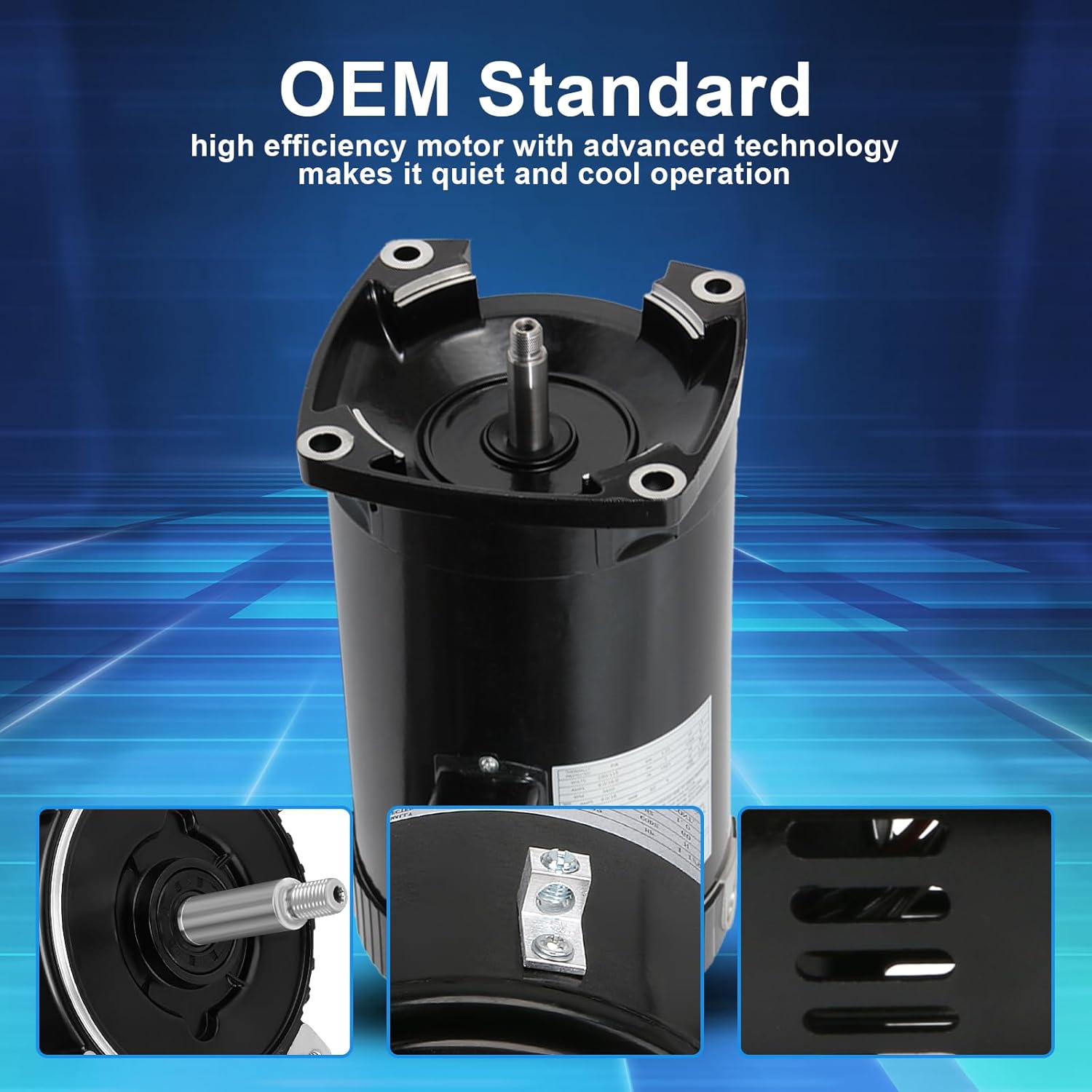 B2854 Pool Pump Motor 1.5 HP, 3450 RPM, 1.1 Service Factor, 8.0/16.0 Amps, 56Y Frame, Compatible with Century ?B2854 ?B854, Only Replacement Motor, Sealing Kit Not Included.