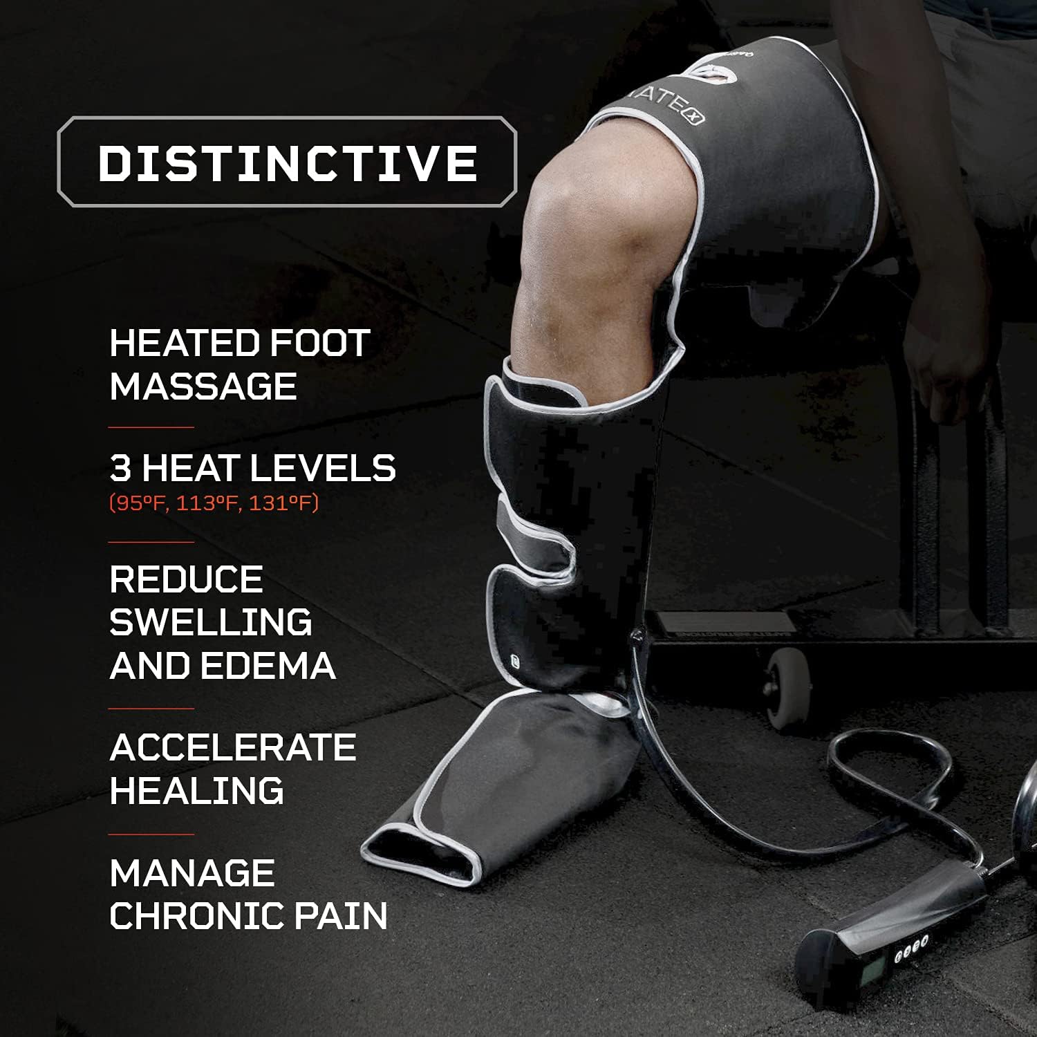 Lifepro Radiate X Thigh, Calf and Foot Massager with Compression - Leg Massager for Circulation with Heated Foot Massage - Pain Relief, Poor Circulation, Vein Support - 6 Massage Modes, Remote Control