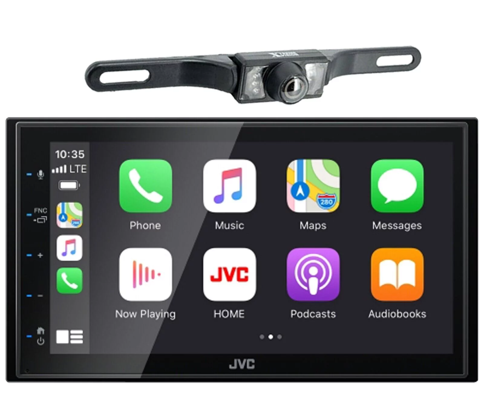 JVC KW-M560BT 6.8" Bluetooth Digital Media Car Play/Android Receiver+Backup Cam Bundle