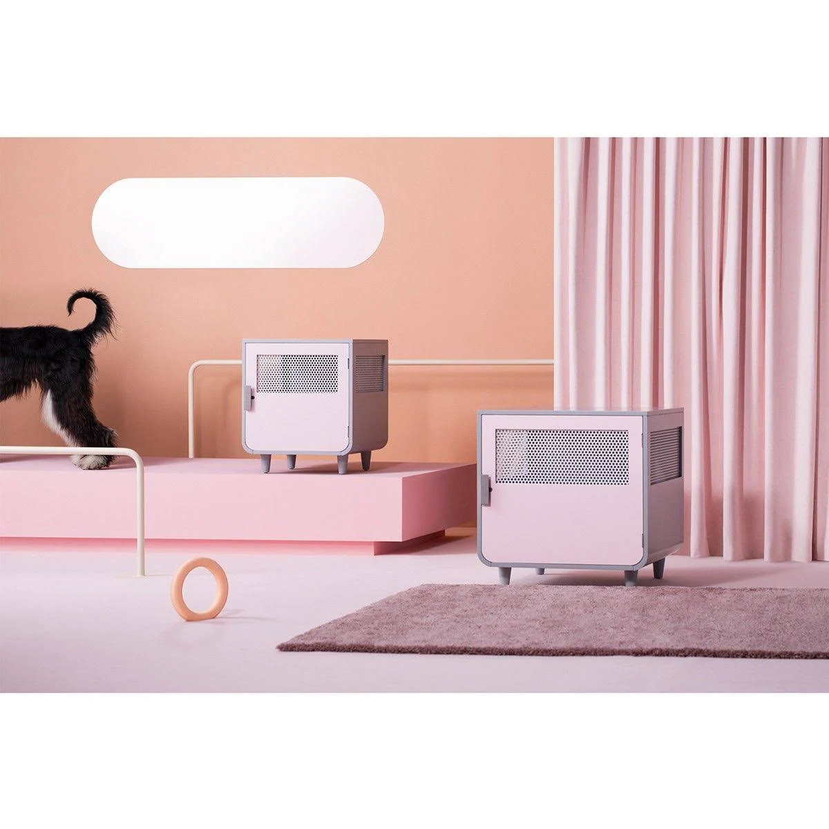 Staart Radius Medium Chablis Pink Wooden Dog Crate