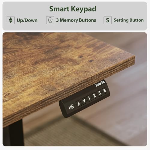 Agilestic L Shaped Electric Standing Desk with 2 Drawers, 63 Inch Ergonomic Adjustable Height Desk with Storage, Corner Desk Sit Stand up Computer Table for Work Office Home, Rustic Brown