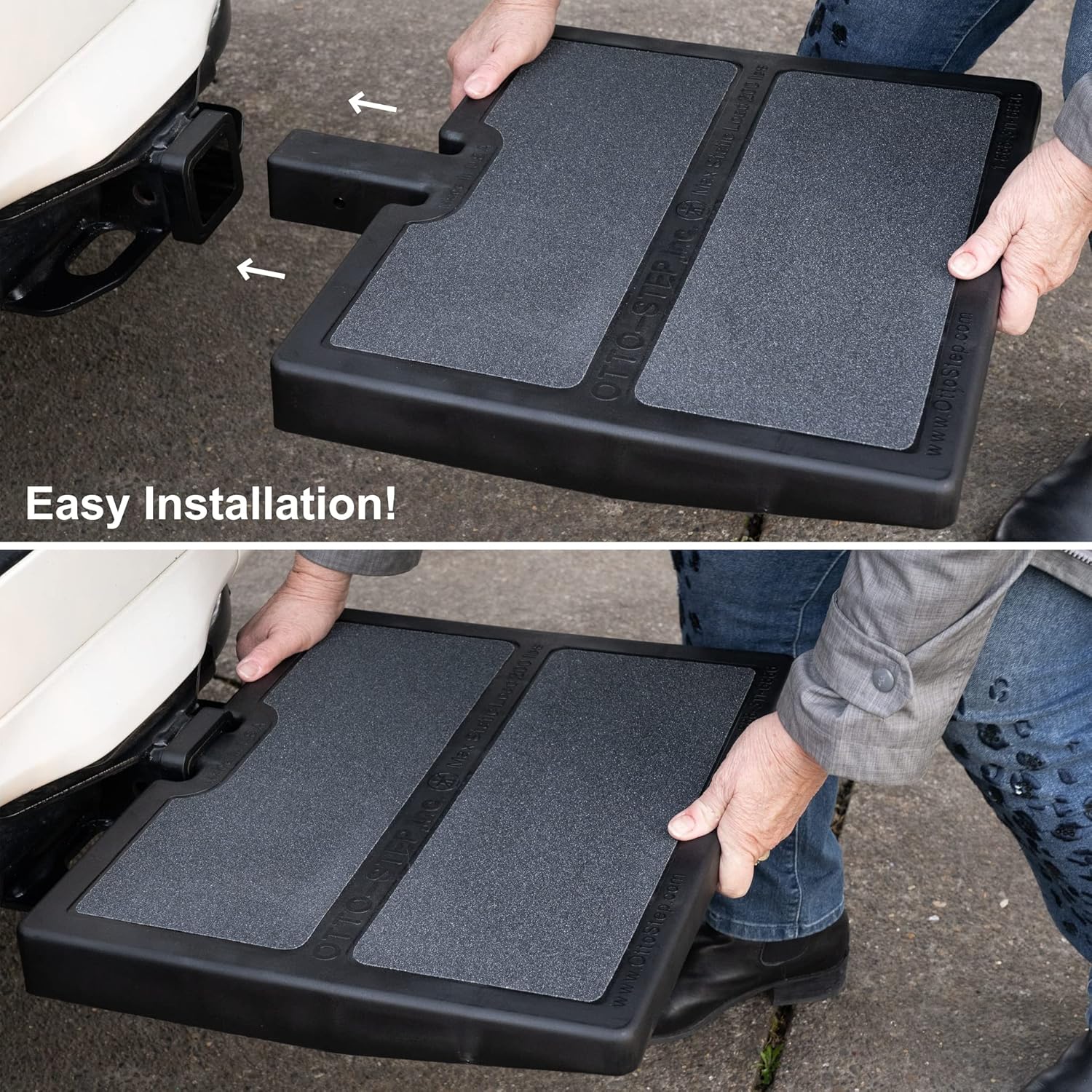 Otto Step Pet Ramp Step Helps Dogs Get in & Out of Car Van SUV | Portable Lightweight Dog Ramp | Simply Slide into 2” Trailer Hitch | No Tools Needed | Big & Small Dogs | Essential Pet Gear