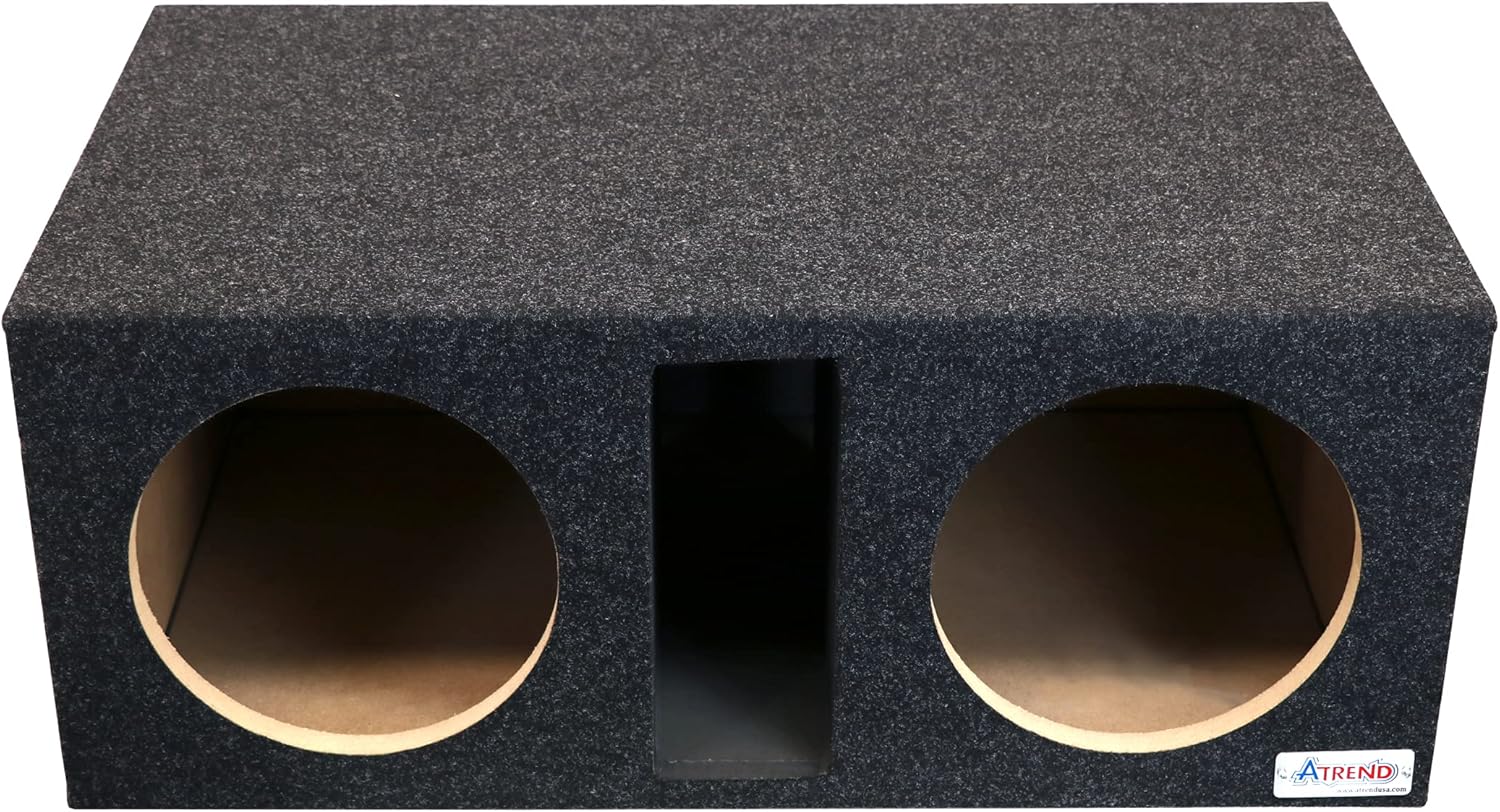 Atrend 15SPLDV 15 Dual Vented SPL High Grade MDF Subwoofer/Speaker Enclosure Subwoofer Box Designed and Engineered In USA With The Latest In Computer Automated Design So You Can Let The Music Move You
