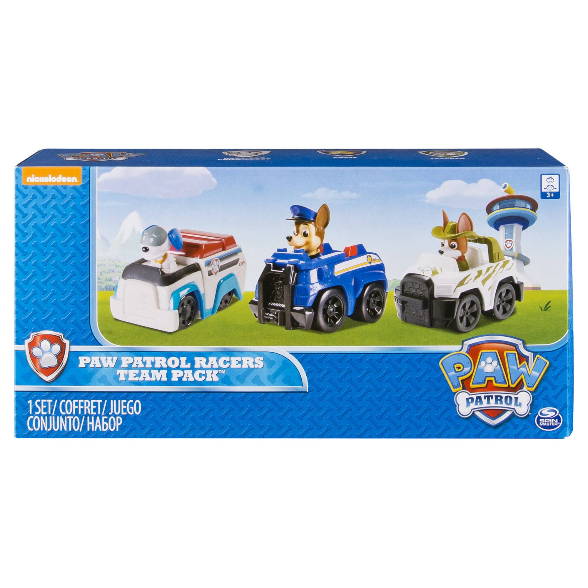 Paw Patrol Racers Vehicle Set, Chase, Robodog, Tracker - 3 count