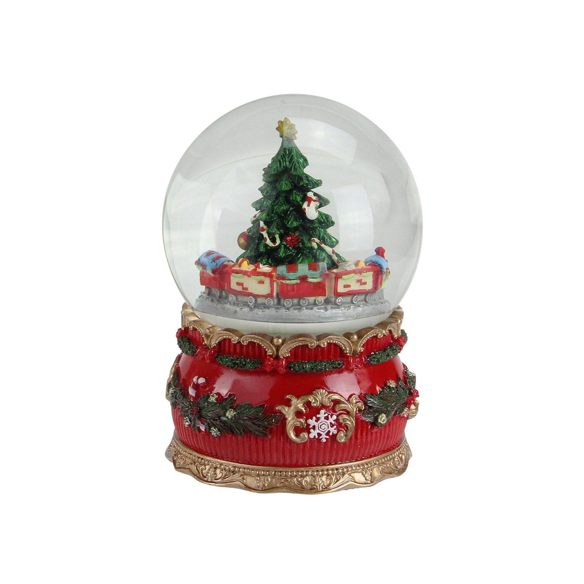 Northlight Musical Christmas Tree and Train Animated Water Globe