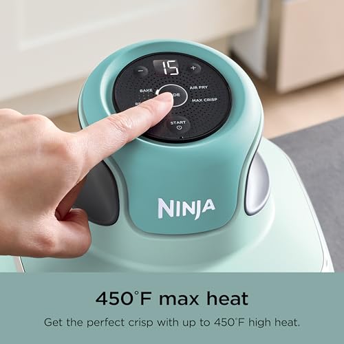 Ninja Crispi Air Fryer, Microwave, Freezer & Dishwasher Safe, Non Toxic Glass Portable Cooking System, 4 QT & 6 Cup Glass Containers with Storage Lids, Easy Meals, Air Fry, Bake, Green, FN101SG