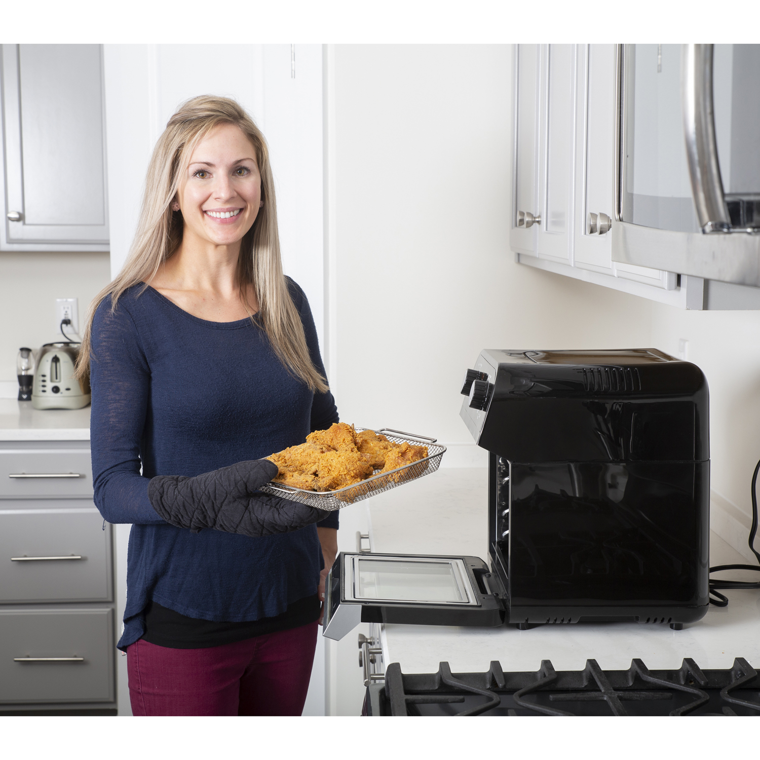 Deco Chef XL 12.7 Quart Oil-Free Air Fryer Multi-Function High Capacity Countertop Convection Oven, Toaster, Rotisserie All-in-One Healthy Kitchen Oven Instructional Cook Book Included