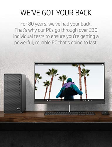 HP Desktop PC, AMD Ryzen 3 5300G, 8 GB SDRAM, 512 GB SSD, AMD Radeon Graphics, Windows 11 Home, M01-F3020 (2022),Black