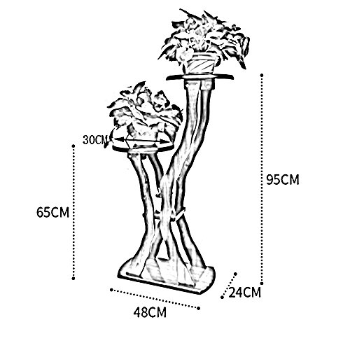 Multi-Tier Wooden Flower Stand Plant Shelf, Garden Balcony Decoration Stand (C)
