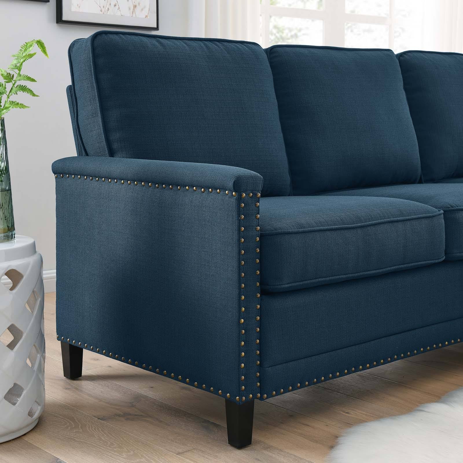 Ashton Upholstered Fabric Sectional Sofa Azure Modway