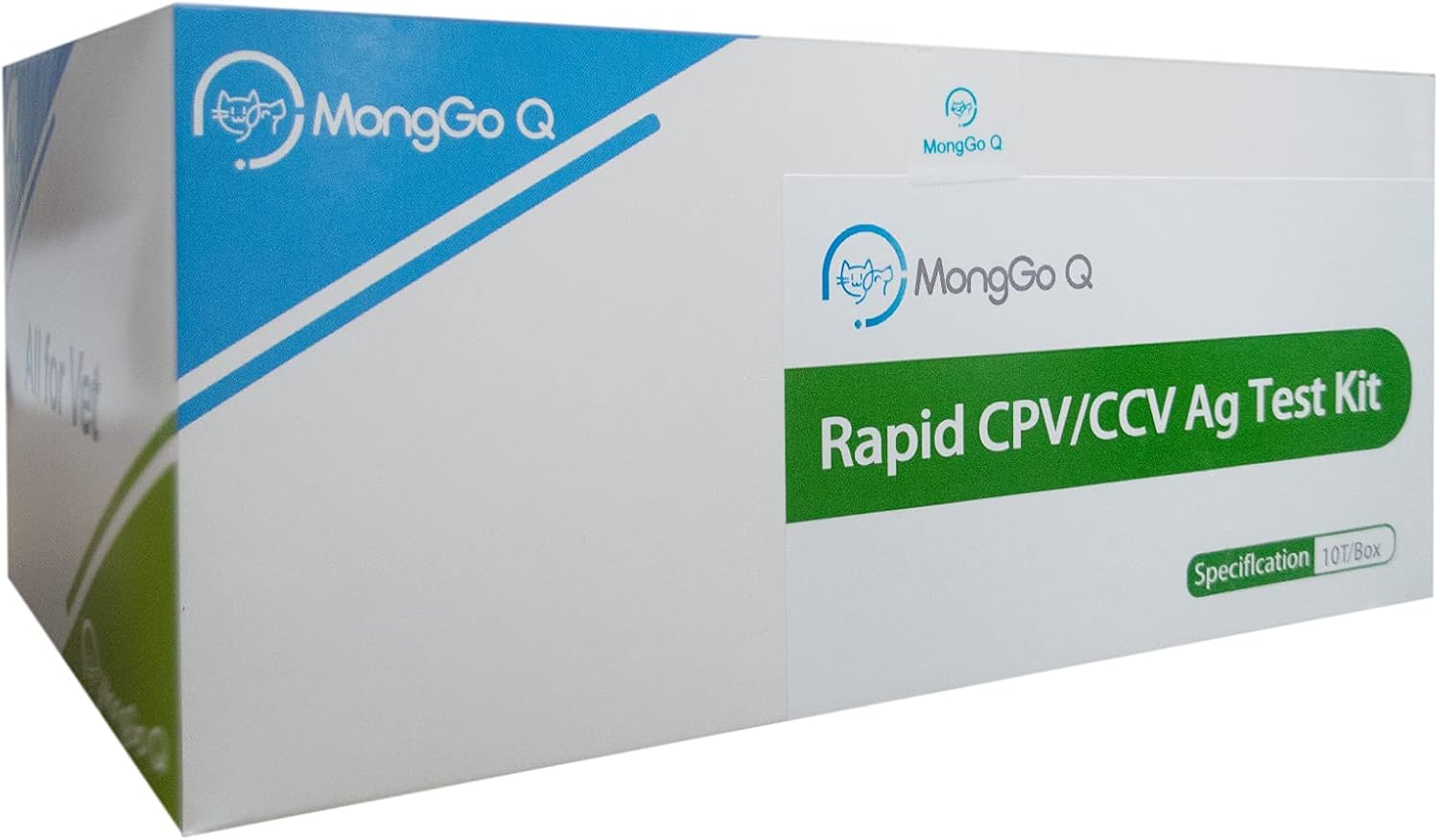 MONGGO Q Rapid Ag Detection of Canine Mouth and Nose Secretions Testing Kit for Dogs(Pack of 10)