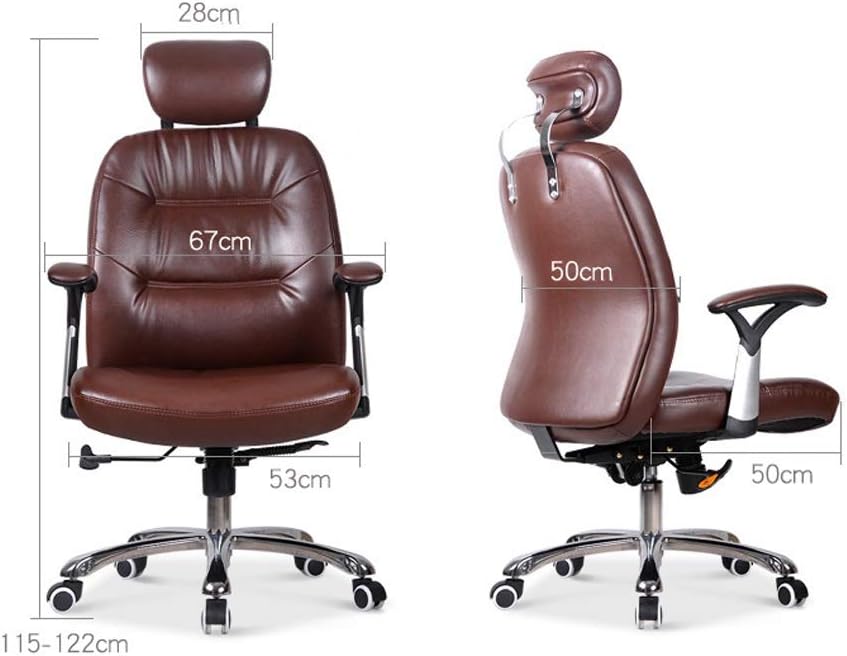 Boss Chair High Back Executive Office Chair - Big Tall Bonded Leather Ergonomic Computer Desk Swivel Chair Thick Padded Headrest Wide Armrest
