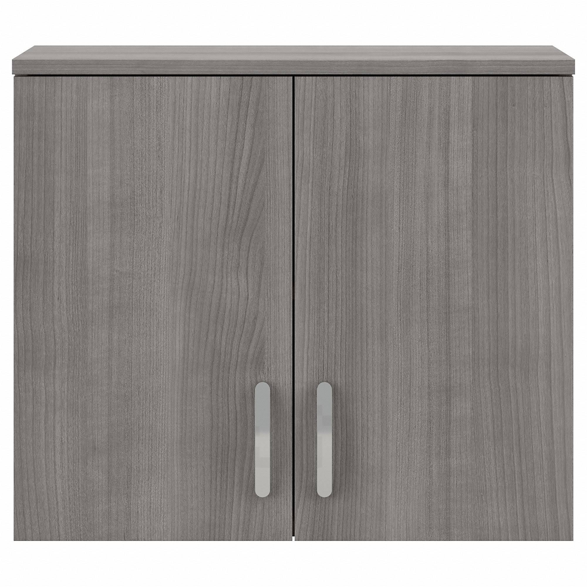 Universal Wall Cabinet with Doors and Shelves - Platinum Gray