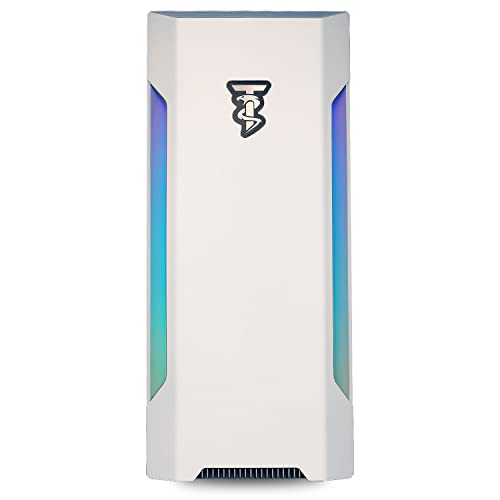 ViprTech Rebel 3.0 Gaming PC - AMD Ryzen 5 (12-LCore 3.9Ghz), RTX 3060 12GB, 32GB DDR4 3200 RAM, 1TB NVMe SSD, 600W Gold PSU, Bluetooth, VR-Ready, Streaming, RGB, Win 11 Pro, Desktop Computer White