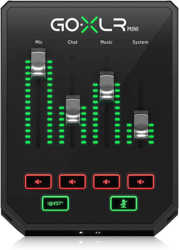TC-Helicon GoXLR Mini Online Broadcast Mixer with USB/Audio Interface and Midas Preamp (GOXLRMINI)