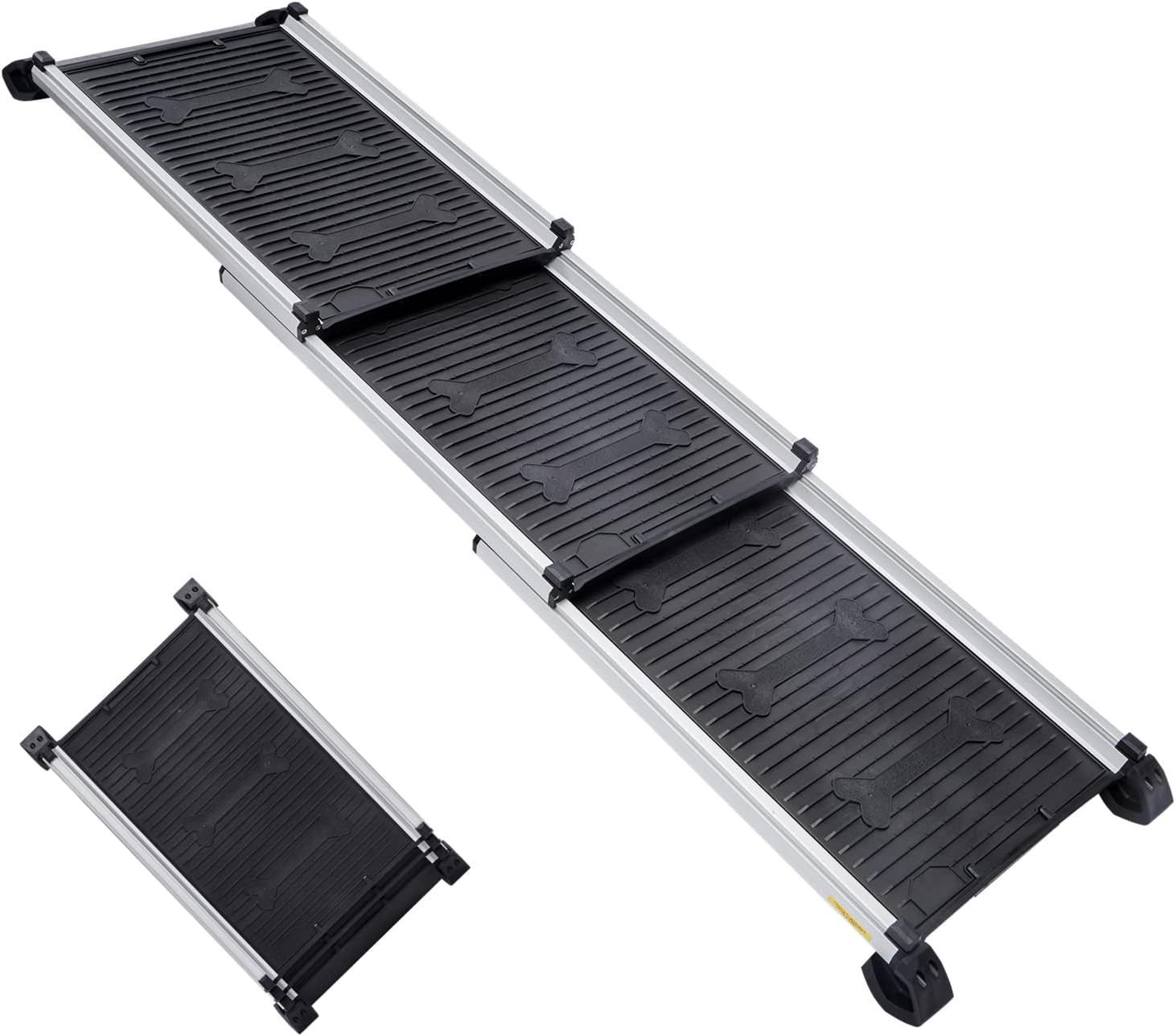 Dog Ramp, 64"x16" Lightweight Pet Ramp, Collapsed Portable Car Ramps for Small, Medium, Large Dogs, Holds up to 185lbs, Available for Bed, Car, Truck, SUV, Anti-Resistant with Rubber Feet