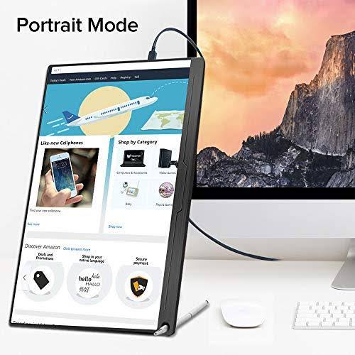 Portable Monitor, Upgraded 17.3 inch IPS HDR 100% sRGB 1920x1080 FHD Eye Care Screen USB C Gaming Monitor, Dual Speaker Computer