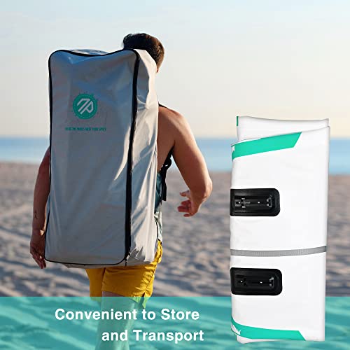 Inflatable Stand Up Paddle Board with SUP Accessories, Anti-Slip EVA Deck, 10’6’’ Inflatable Paddle Boards for Adults & Youth of All Skill Levels