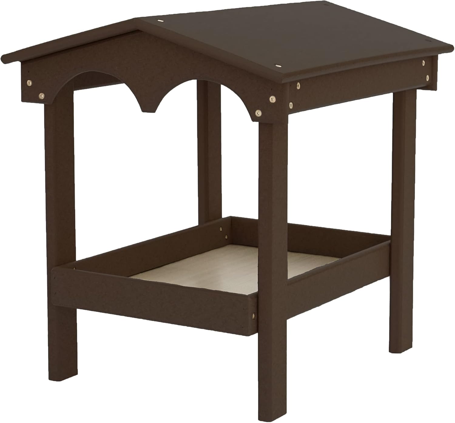 DutchCrafters Large Covered Ground Feeder for Birds and Wildlife, Made from Plastic Poly - Amish Made in America (Dark Gray)