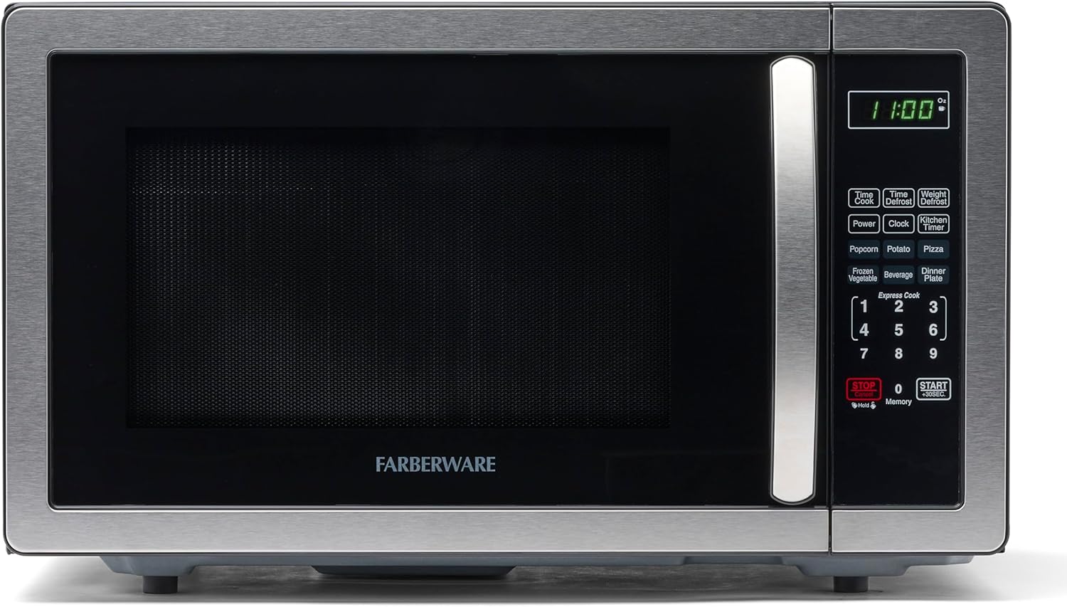 Panasonic NN-TK922SS 27-inch Trim Kit for 2.2 cu ft Microwave Ovens, 27 inch, Stainless Steel & Farberware Countertop Microwave 1000 Watts, 1.1 cu ft - Microwave Oven With LED Lighting