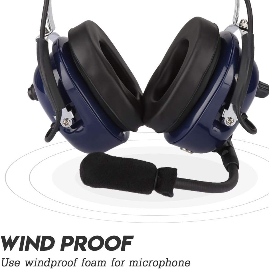 Aviation Headset, Noise Canceling Over Ear Headphones with Microphone, 3.5mm Noise Canceling Headset for Airplane Pilots.
