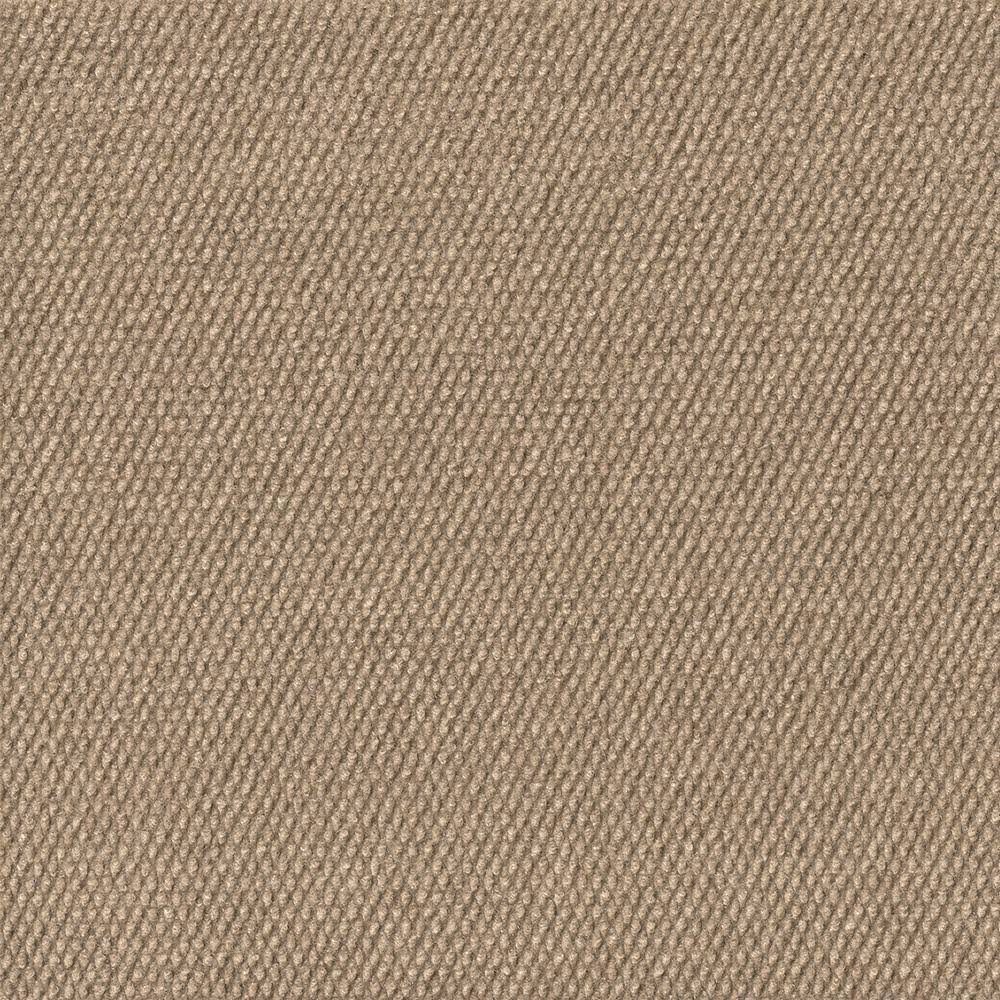 Foss Peel and Stick Hobnail Taupe Texture 18 in. x 18 in. Residential Carpet Tile (16 Tiles/Case), Brown