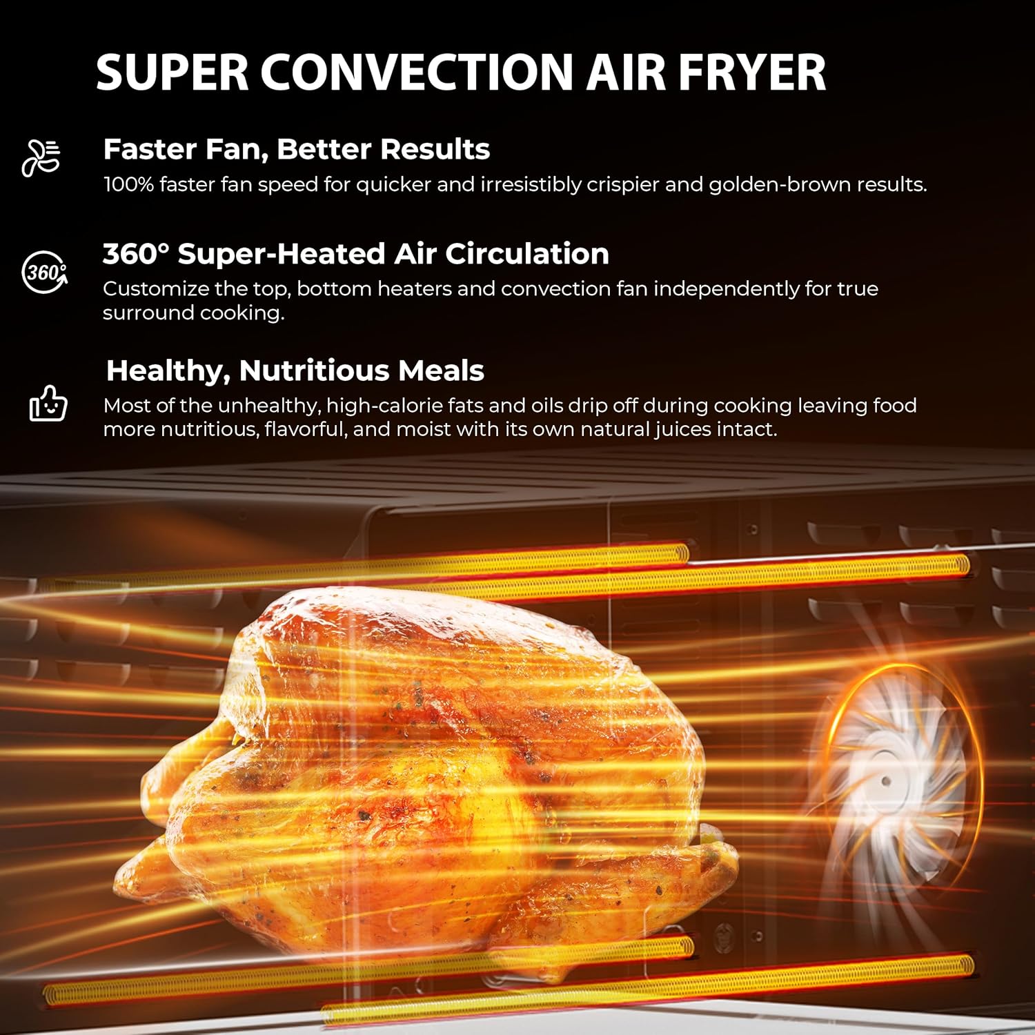 Nuwave Bravo Pro Smart Air Fryer Toaster Oven Combo, Airfryer Convection Oven Countertop, 12-in-1 Functions with Quicker & Even Crisp Technology, 1800W, 50-450°F, PFAS-Free, 21QT, Stainless Steel