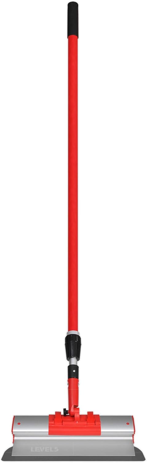 LEVEL5 Skimming Blade Combo, 10 Blade + 40 - 67 Extension Handle | Smoothing/Knockdown Drywall Knife | Extruded Aluminum & European Stainless Steel Construction | High-Impact End Caps | 5-422