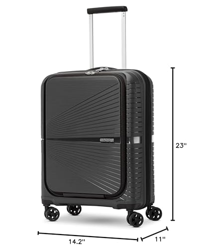 American Tourister Airconic Hardside Expandable Luggage with Spinners, Deep Ocean, 2PC SET (Carry-on/Medium)