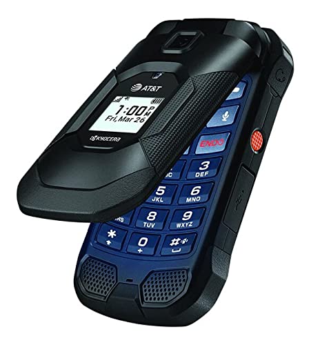 Kyocera Duraxe E4830 Epic AT&T Flip Smart Phone 16GB Rugged PTT Wi-Fi LTE Black (Renewed)