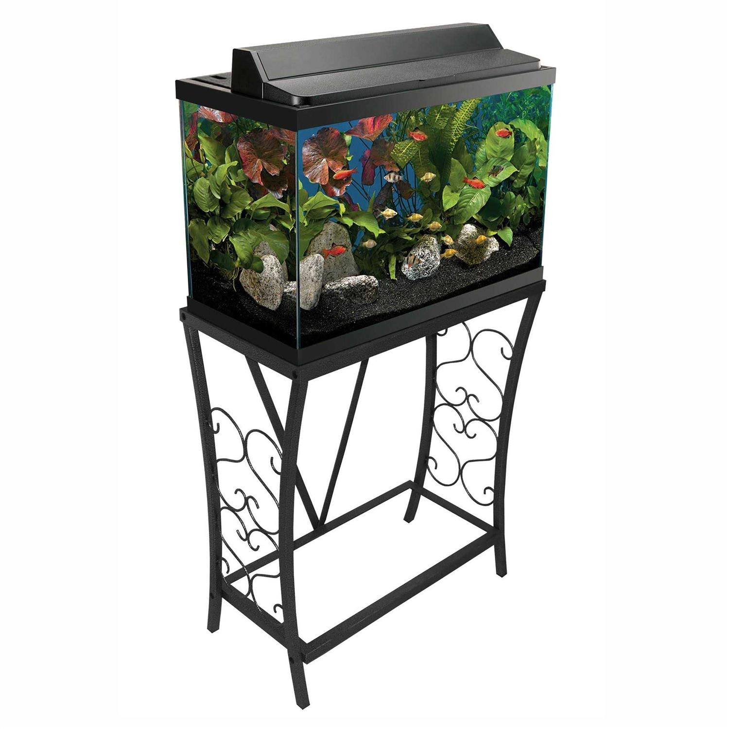 Aquatic Fundamentals 20 Gallon Scroll Aquarium Stand Black - Pet Supplies online store