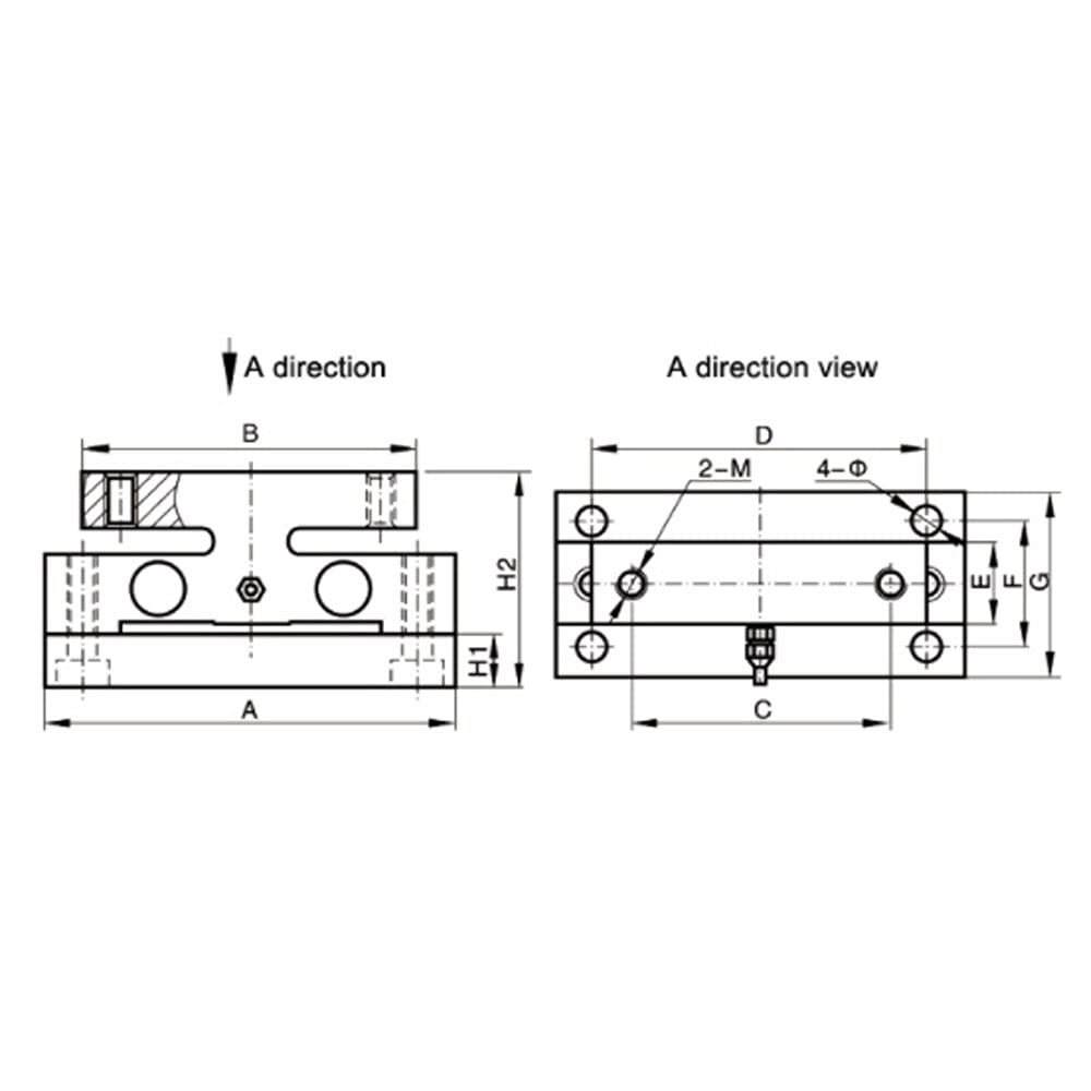 ATO Shear Beam Load Cell, 5 ton, Tension and Pressure Load Cell Sensor with Cable, for Vehicle-Specific Scales, Bridge Crane Scales