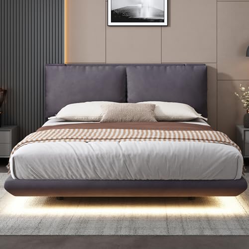 Full Size Elegant Design Velvet Upholstered Bed with Tufted Headboard and Rivet Design, Wood Platform Bed Frame with Slat Support for Kids Teens Girls Adults Bedroom Furniture (Pink-15, Full)