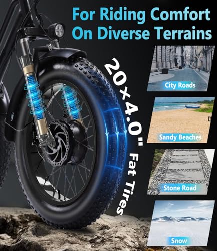 Electric Tricycle for Adults, Peak 750W/500W, Electric Trike, 20"x4.0" Folding Fat Tire 3 Wheel Electric Trike, Max 20MPH,with Large Basket and 48V 15/13 Ah Removable Battery