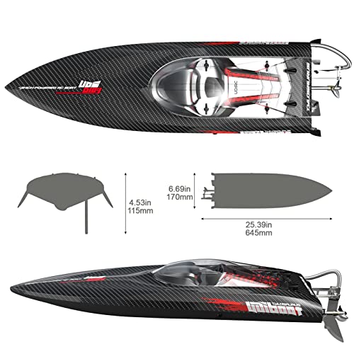 Cheerwing 25" RC Brushless 30 MPH High Speed Boat Large Racing Remote Control Boat for Adults and Kids