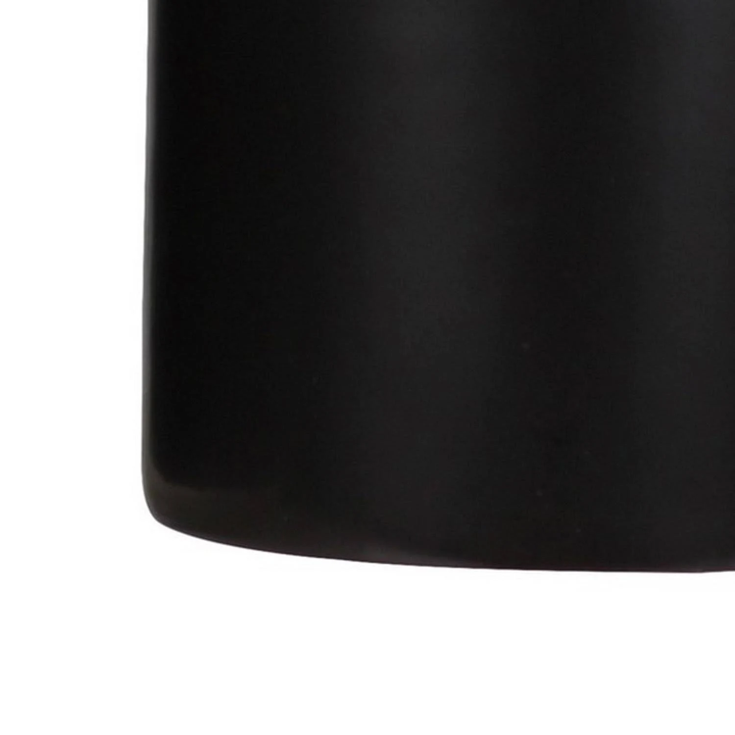 Benjara Bm219169 Dual Tone Round Ceramic Canister with Wooden Lid, Set of 2, Black and Brown