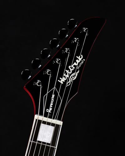 WestCreek Revenge Solid Body Electric Guitar, Heavy Metal Guitar, Right Handed, Heavy Metal Pickups, Rounded End Jumbo Frets, Bone nut, Rosewood Fretboard, Mahogany Body (Blue Yellow Gradient)