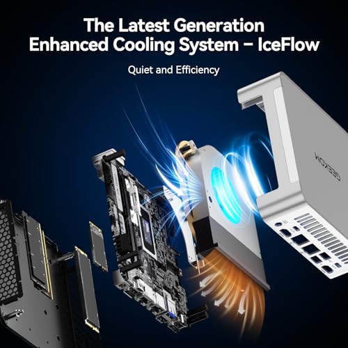 GEEKOM AE8 Max Mini Desktop Computer, AMD Ryzen7 8745HS(8C/16T,up to 4.9GHz),32GB DDR5 RAM & 1TB SSD, Mini PC Windows 11 Pro/AMD Radeon 780M/USB3.2 * 4/2.5G LAN for Gaming/Business