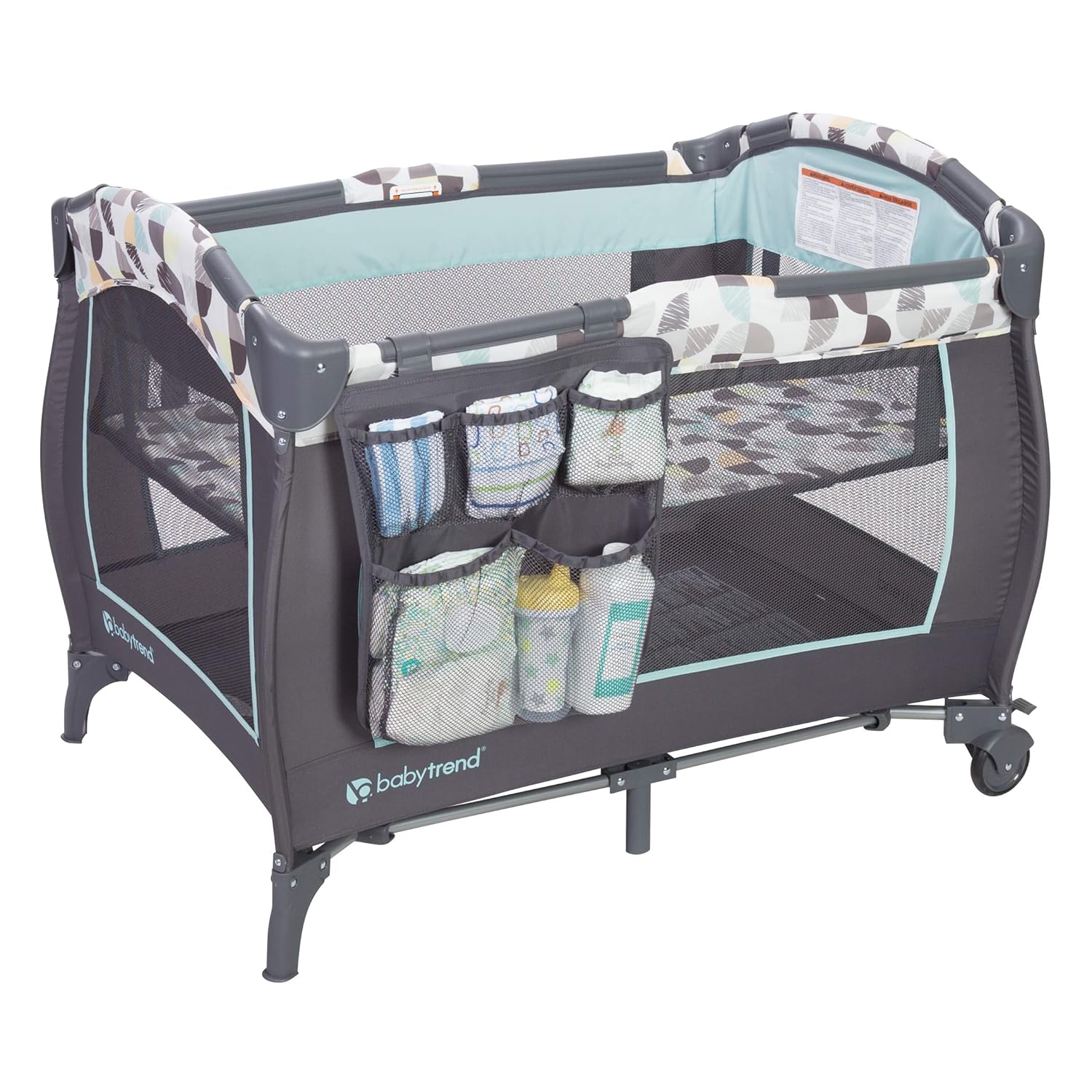 Baby Trend EZ-Lift™ 35 Plus Infant Car Seat, Dash Black & Trend-E Nursery Center Playard, Doodle Dots