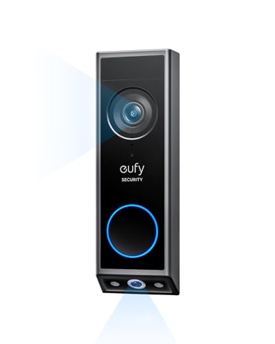 eufy Security Video Doorbell E340 (Battery Powered), Dual Cameras with Delivery Guard, 2K Full HD and Color Night Vision, HomeBase S380 Compatible, No Monthly Fee