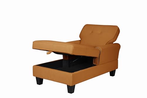 Chaise Lounge Indoor Sleeper Sofa Bed Chair Upholstered Lounge Chair for Bedroom Living Room with Rivets Green (Green+Corduroy)